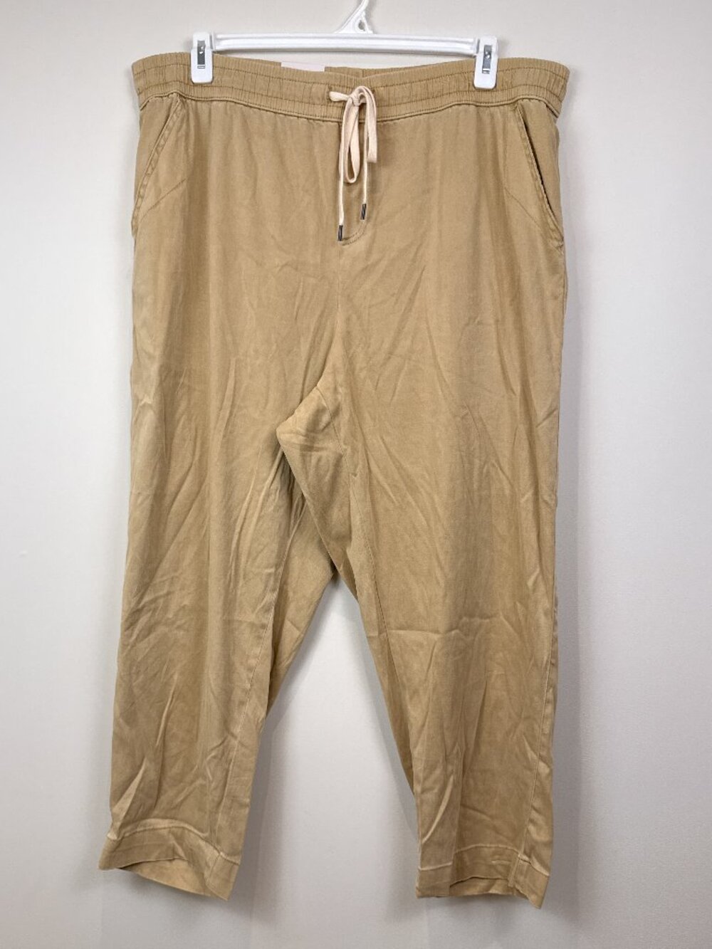 Lane Bryant Womens Size 20 Beige Pull On Soft Chino Pants Mid Rise Lyocell New